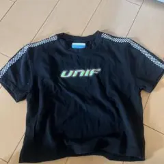UNIF 黒 ロゴ Tシャツ XSのサムネイル