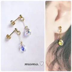 スワロフスキーピアス❤︎ゴールド