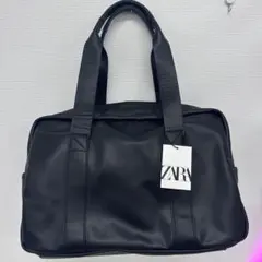 【新品】ZARA ボストンバッグ ブラック(H-2)a