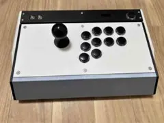 【VFS-01】開閉可能アケコン24mmボタン/ホワイト＆シルバー OLED搭載