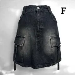 ページボーイ・F カーゴスタイル ダークグレー ミニスカート丈