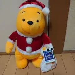 値下げ。プーさん サンタ ぬいぐるみ 約30cm