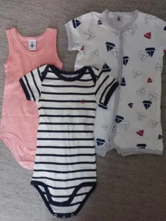 プチバトー　6m(67cm)/12m(74cm) 3点セット