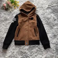 Hurley ハーレー　フード付きスタジャン　【M】　ブラウン　レオパード