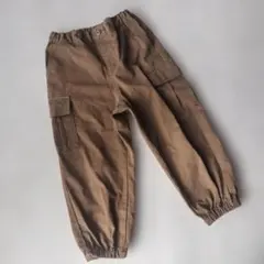 GU 110 ブラウンカーゴパンツ ゴムウエスト