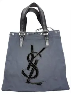 YVES SAINT LAURENT トートバッグ キャンバス 黒　カハラのサムネイル