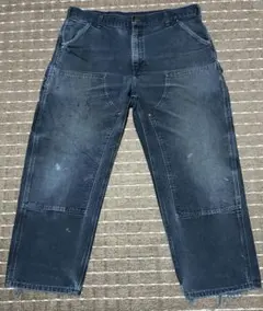 神フェード carhartt ダブルニーペインターパンツ ブラック 雰囲気系