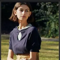 JOHN SMEDLEY 半袖ニット キーホールネックのサムネイル
