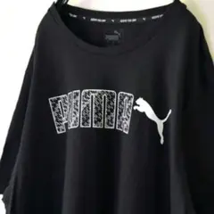 プーマ PUMA ロゴ CAPTAIN LUSS Tシャツ XL ブラック黒古着のサムネイル