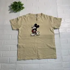 ディズニー　ミッキーマウス  Ｔシャツ 　刺繍　立体　センターロゴ　ミッキー