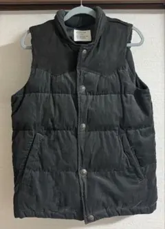 【BAYFLOW】コーデュロイ中綿ベスト グレーブラック