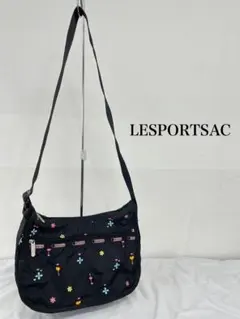 【最終値下げ】LESPORTSAC 花柄ショルダーバッグ ブラック