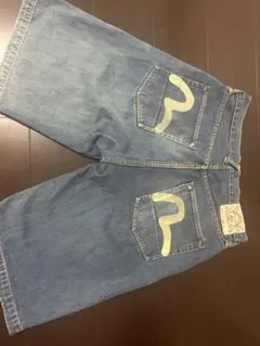 さ*ち様 EVISU デニム ショートパンツ LOT 2001 大黒 - メルカリ