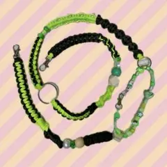 【ストラップ3点セット】マルチスマホショルダーストラップ【緑 グリーン】