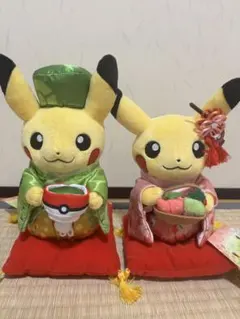 ピカチュウぬいぐるみセット お茶会ごっこ 京都 ポケモンセンター　オスメス