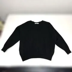 niko and ... 　Vネックセーター　Mサイズ　黒　長袖　厚め　冬服
