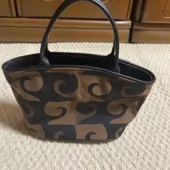 pierre cardin ハンドバッグ 巾着型 ブラウン×ブラックのサムネイル