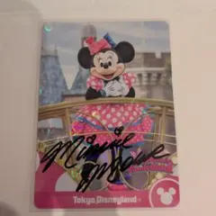 ミニーマウス サイン入り コレクションカード