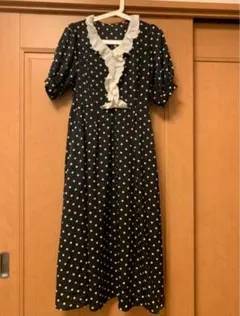 ドット フリル ワンピース レトロのサムネイル