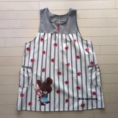 くまのがっこう　ストライプエプロン