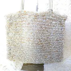 【極美品】アンテプリマ 裏地 スクエア ワイヤーバッグ グリッター ラージ