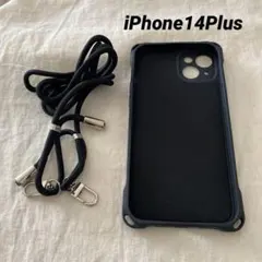 ⭐️新品⭐️ iPhone14Plus ブラック　ソフトケース　ショルダー　シンプル
