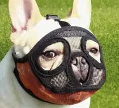 犬用口輪 マズル メッシュ 通気性 オレンジ ブラックのサムネイル