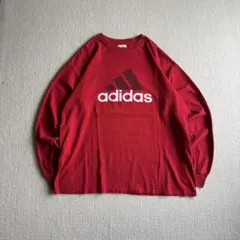 adidas 00s ロゴ プリント ロンT Lサイズ レッドのサムネイル