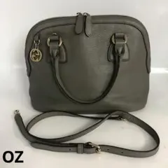 GUCCI グッチ 2way ハンドバッグ G金具 シボレザー