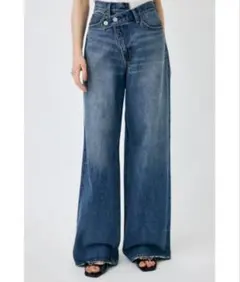 moussy CROSS WAIST WIDE STRAIGHT デニム