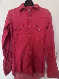 レア80s USA製Wrangler ラングラー ウエスタンシャツ 14½ 赤