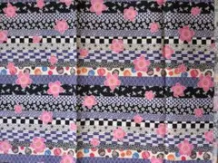 桜花柄の綿生地