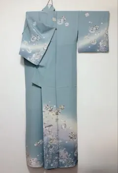 【新古品・未使用】　加賀友禅　訪問着　付け下げ　暈し染め　花文様　正絹　着物のサムネイル