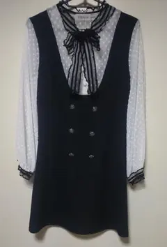 ☾BUBBLES☽ ボータイAラインワンピース フリーサイズ