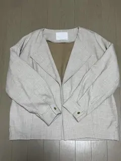 送料無料　ベージュジャケット　上着　春アウター　フリー