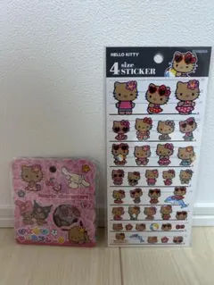 日焼けキティ ハローキティ 4サイズステッカー おはじきシール