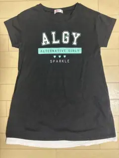 ALGY ブラック半袖ワンピース 130 XXS
