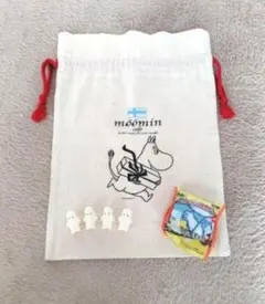 Moomin Cafe 巾着袋 ニョロニョロ フィギュア セット