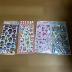 名探偵コナン・ハローキティ　マイメロディー　ハンギョドン　シールセット