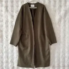 美品　Discoat スエード ロングコート オリーブグリーン 春 Lサイズのサムネイル