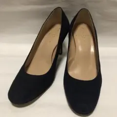 ブティックオーサキ　スエードパンプス　23.5cm 紺