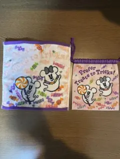 ディズニーハロウィン 2024 巾着 ミニタオル