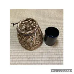 竹かご　花生け　小物入れ