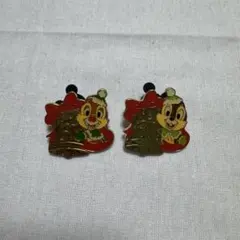 チップデール　クリスマス　ピンバッチ　2個セット