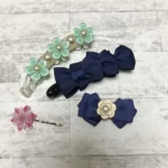 ヘアクリップ、ヘアピン　4点セット