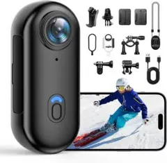 アクションカメラ 広角 ビデオカメラ ウェアラブルカメラ ボディカメラ Vlog