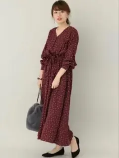 URBAN RESEARCH Sonny Label★ ドットVネックワンピース