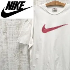 ZJ137《USA製》ナイキ　半袖Tシャツ　白タグ　90s　ビッグスウッシュロゴ