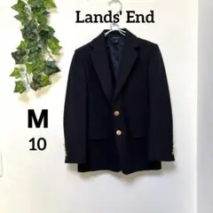 【 ランズエンド】ウールツイルブレザー 金ボタン ネイビー 10 秋コーデ Ｍのサムネイル