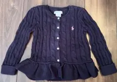 ラルフローレン　紺色カーディガン　24M